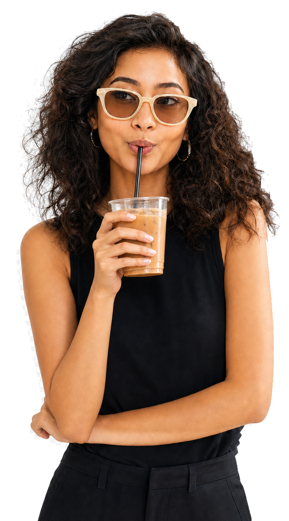 ELTY marketing strategist holding an iced coffee